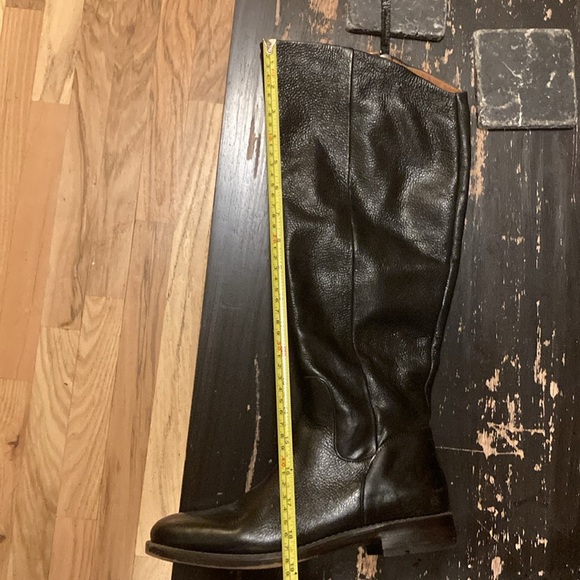 Franco Sarto Black Leather Riding Boots Size 8 Women’s Tall Knee High Zipper. - Picture 8 of 11
